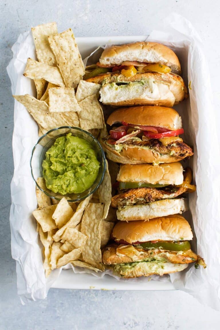 the burgers with tortilla chips.