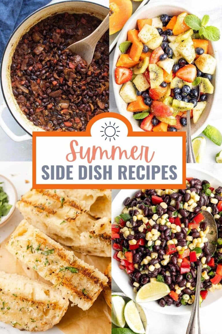 summer side dishes photo collage.