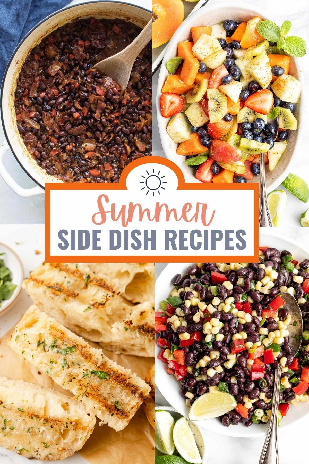 summer side dishes photo collage.