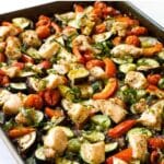 sheet pan ratatouille pin image.