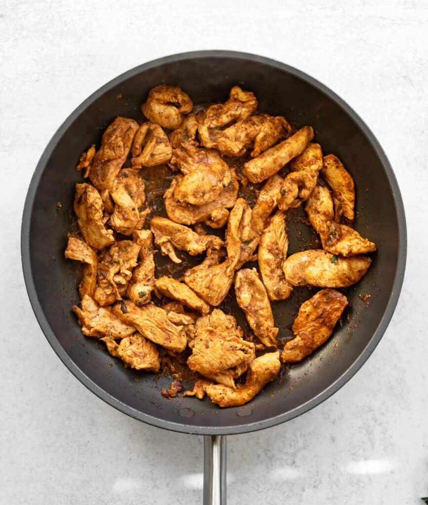 the cooked adobo chicken.