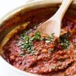 mushroom marinara pinterest image.