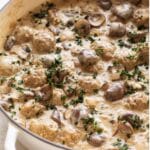 meatball stroganoff pin image.