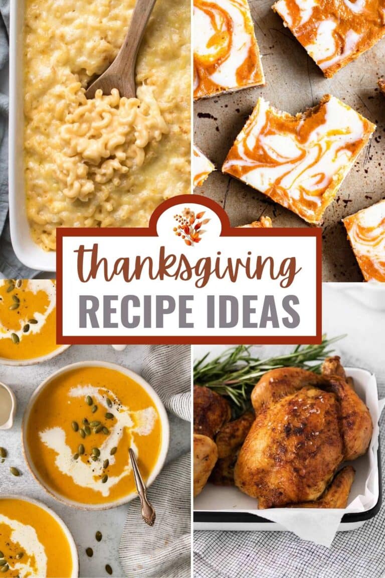 thanksgiving recipes collage.