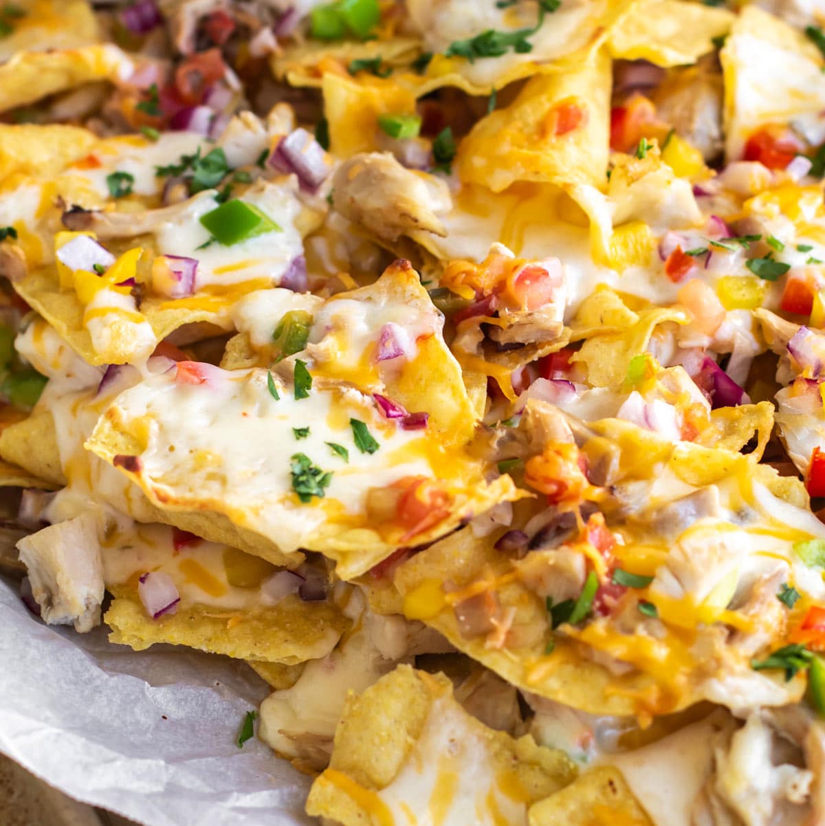 the finished nachos.