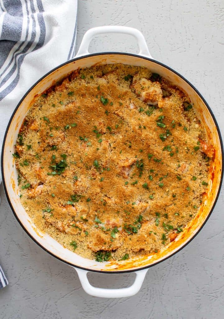 the baked chicken parmesan pasta.