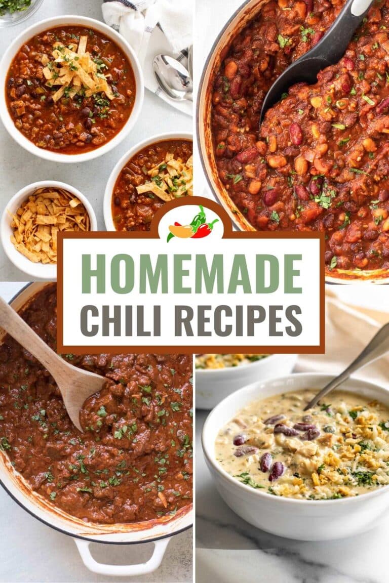 chili recipes photo collage.