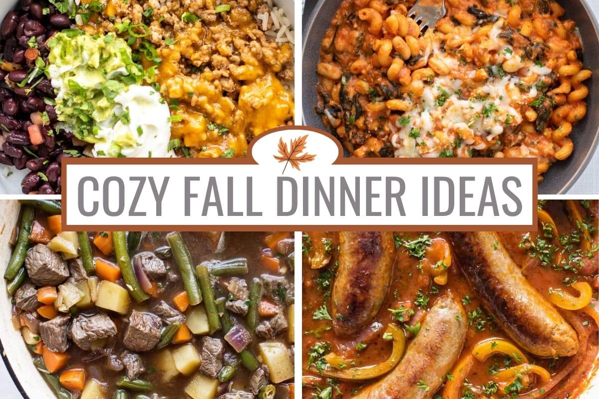fall dinner ideas photo collage.