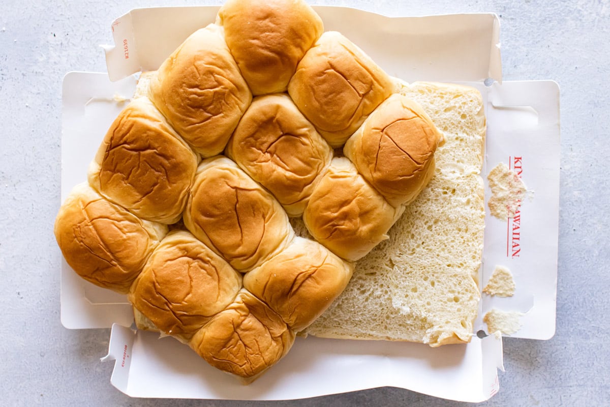 the rolls sliced in half crosswise.