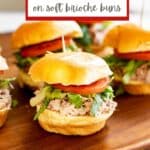mini tuna sandwiches pinterest image.
