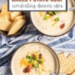 potato soup pinterest graphic.
