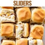 green chile turkey sliders pinterest graphic.