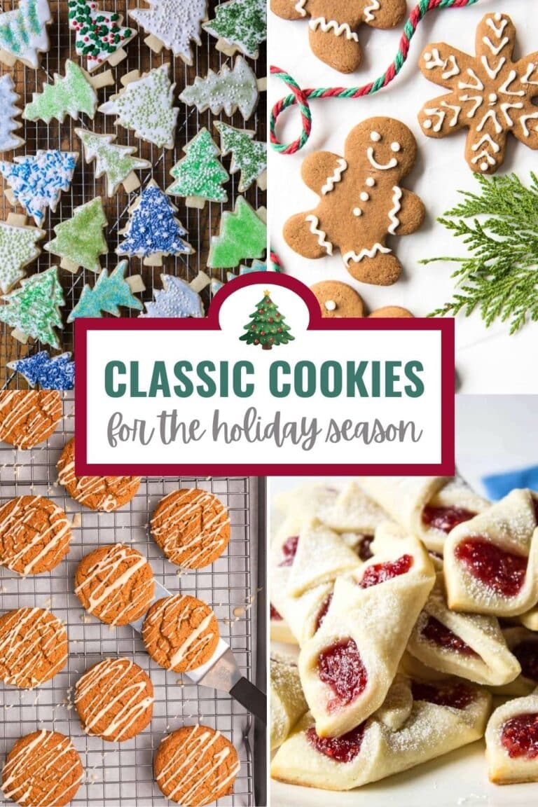 christmas cookies photo collage.