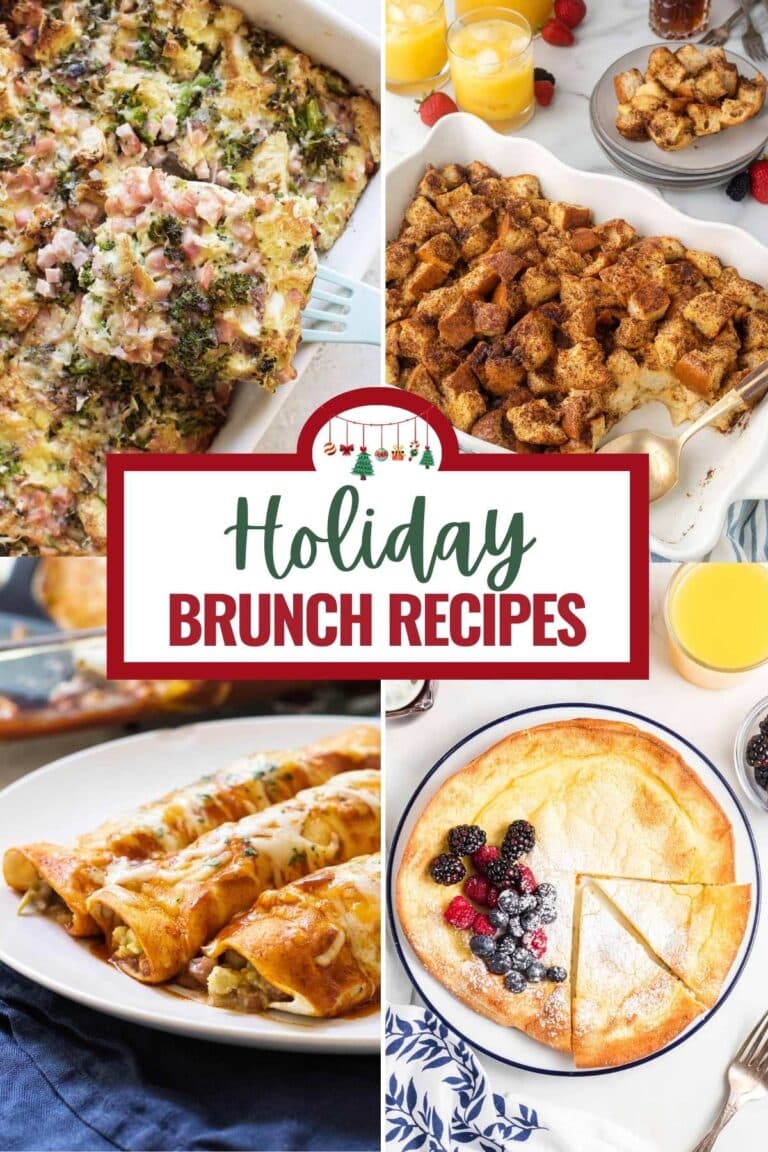 holiday brunch ideas photo collage.