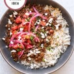 chorizo beef pinterest image.