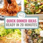 quick dinner ideas pin image