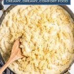 white mac and cheese pin image.