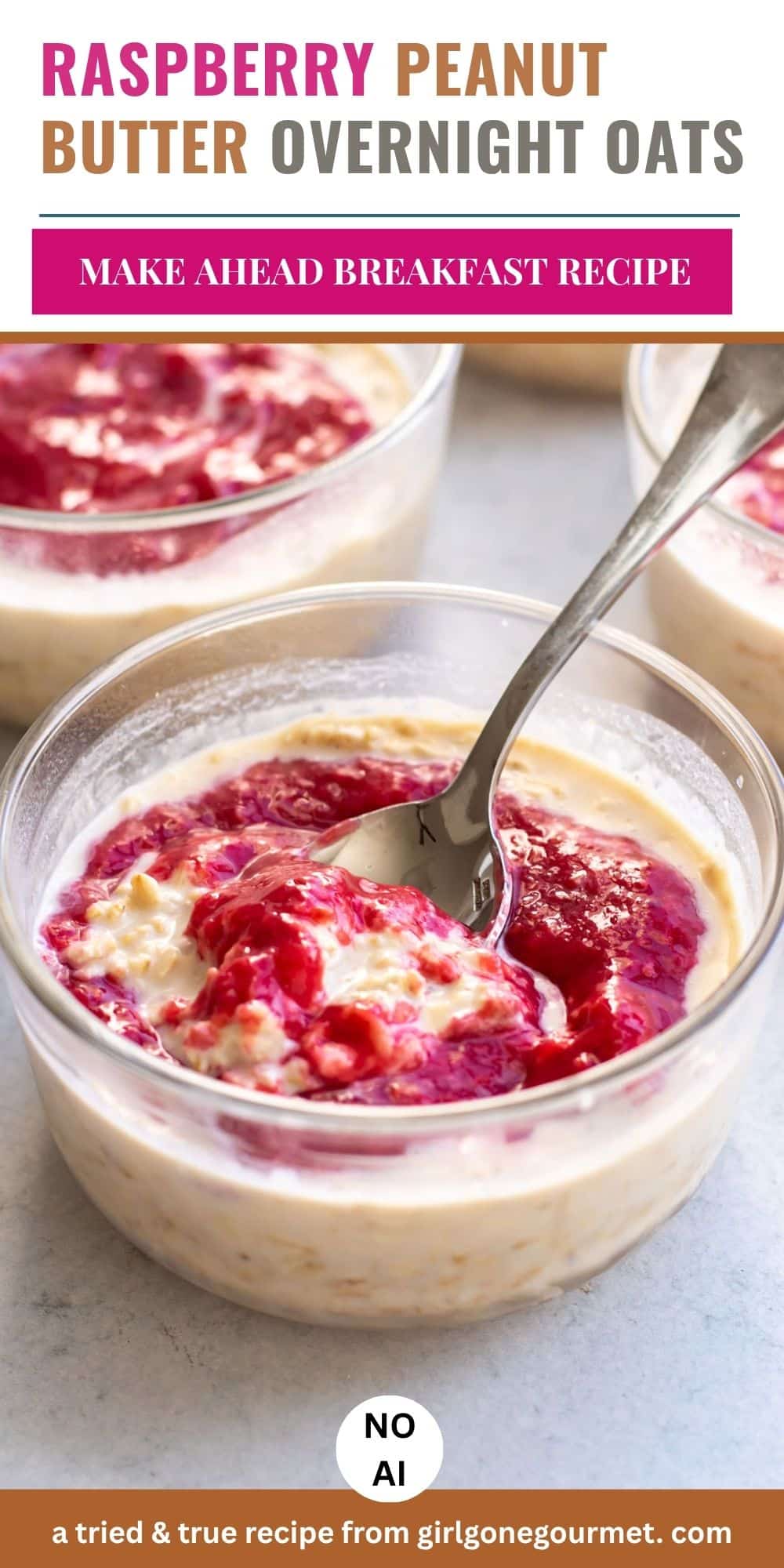 peanut butter overnight oats pinterest image.